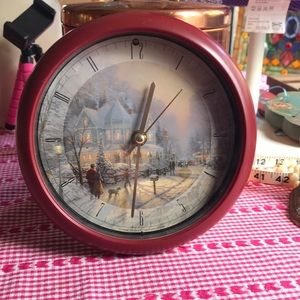 Thomas Kinkade clock “A holiday gathering”